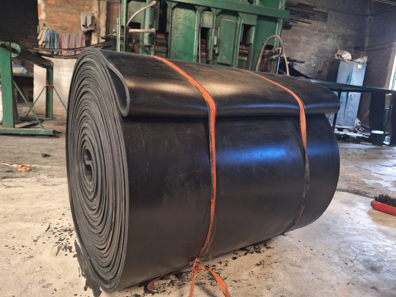 Roll of rubber conveyor belting supplied by MH Traders, Kolkata