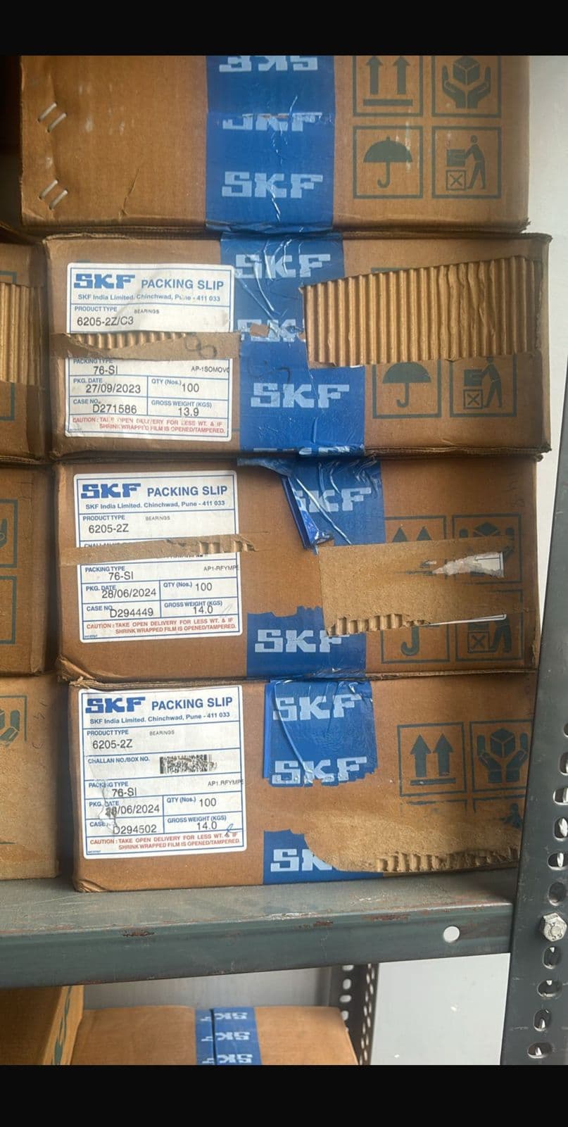 SKF 6205-2Z deep groove ball bearing boxes in stock